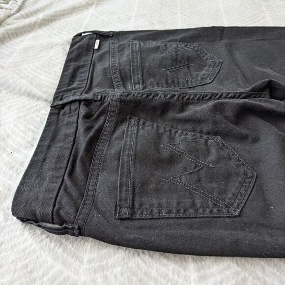 Mother Denim Looker Fray Hem Black Jeans 24 @O - Picture 9 of 15
